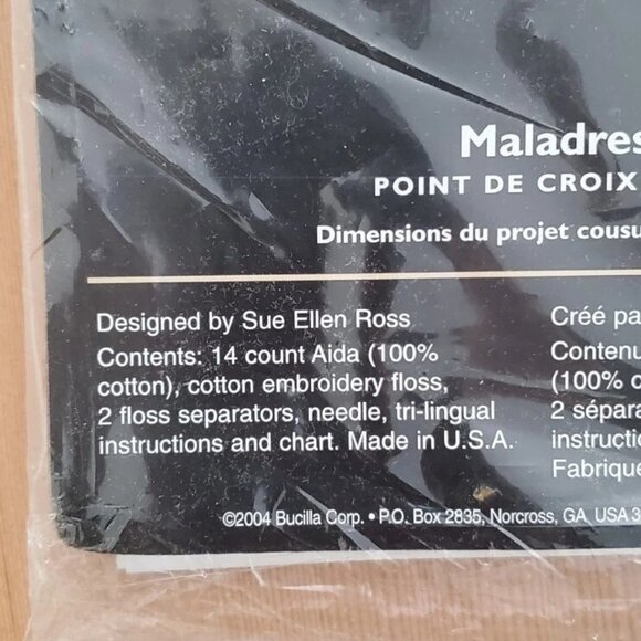 Bucilla All Thumbs Counted Cross Stitch Kit Tabby Cat Sue Ellen Ross 16.5 x 11.5 - Picture 4 of 6